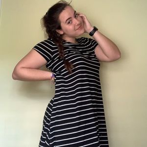 ❤️Back cutout striped dress